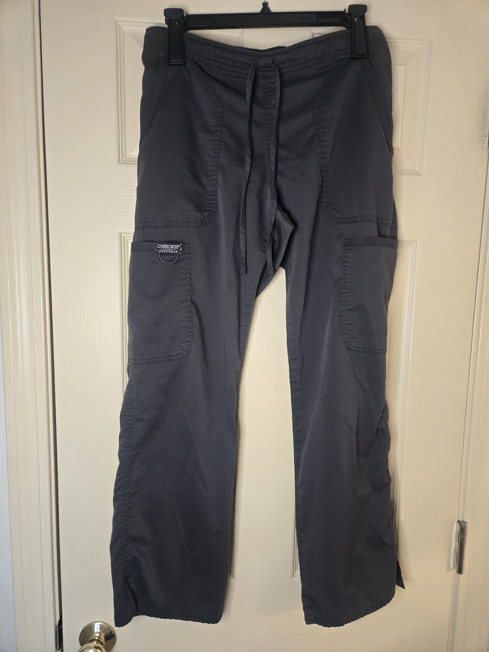 Dark Gray Cargo Scrub Pants